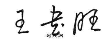 骆恒光王书旺草书个性签名怎么写