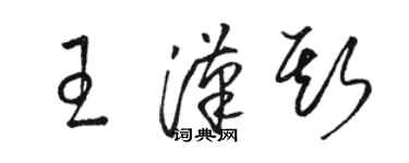 骆恒光王汉斯草书个性签名怎么写