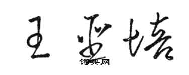 骆恒光王圣培草书个性签名怎么写