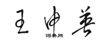 骆恒光王申英草书个性签名怎么写