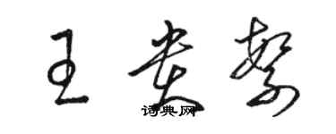 骆恒光王贵繁草书个性签名怎么写