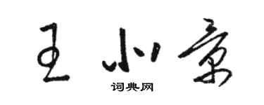 骆恒光王北景草书个性签名怎么写