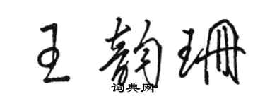 骆恒光王韵珊草书个性签名怎么写