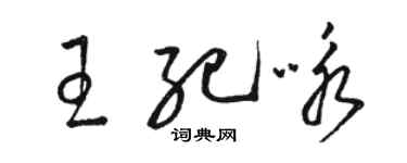 骆恒光王纪咏草书个性签名怎么写