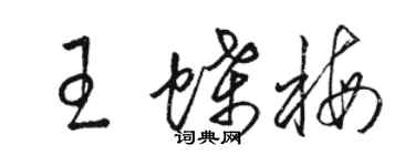 骆恒光王蝶梅草书个性签名怎么写