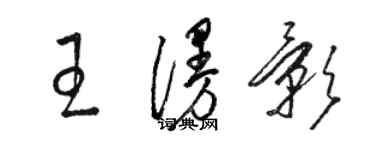 骆恒光王漫影草书个性签名怎么写