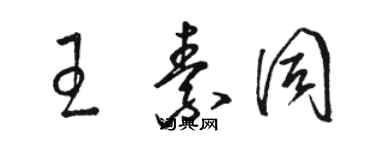 骆恒光王素同草书个性签名怎么写