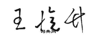 骆恒光王忆竹草书个性签名怎么写