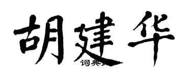 翁闿运胡建华楷书个性签名怎么写