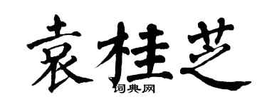 翁闿运袁桂芝楷书个性签名怎么写