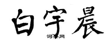 翁闿运白宇晨楷书个性签名怎么写