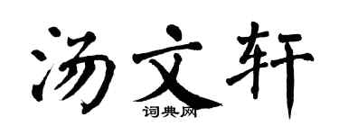 翁闿运汤文轩楷书个性签名怎么写