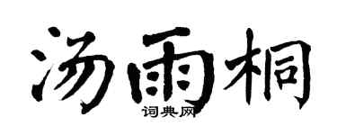 翁闿运汤雨桐楷书个性签名怎么写