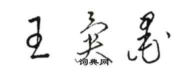 骆恒光王异墨草书个性签名怎么写
