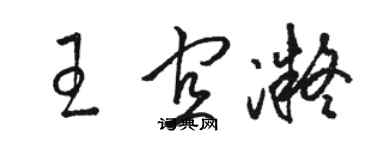 骆恒光王宜凝草书个性签名怎么写
