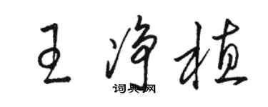 骆恒光王净植草书个性签名怎么写
