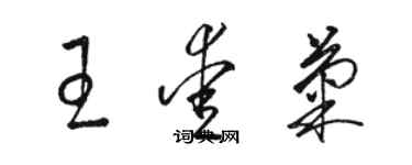 骆恒光王爱菊草书个性签名怎么写