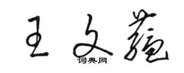 骆恒光王文蕴草书个性签名怎么写