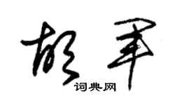 朱锡荣胡军草书个性签名怎么写