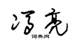 朱锡荣冯亮草书个性签名怎么写