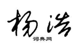 朱锡荣杨浩草书个性签名怎么写