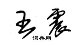 朱锡荣王震草书个性签名怎么写