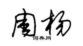 朱锡荣周杨草书个性签名怎么写