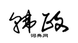 朱锡荣韩政草书个性签名怎么写