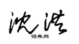 朱锡荣沈洪草书个性签名怎么写