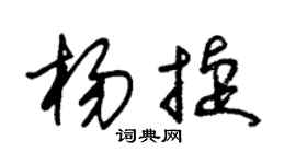 朱锡荣杨捷草书个性签名怎么写