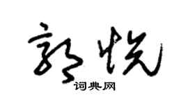 朱锡荣郭悦草书个性签名怎么写