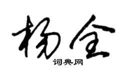 朱锡荣杨全草书个性签名怎么写