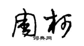 朱锡荣周柯草书个性签名怎么写