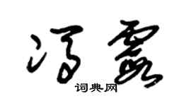 朱锡荣冯霞草书个性签名怎么写