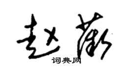 朱锡荣赵薇草书个性签名怎么写