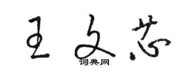 骆恒光王文芯草书个性签名怎么写