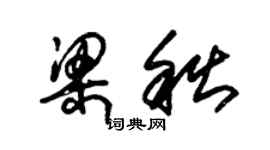 朱锡荣梁秋草书个性签名怎么写