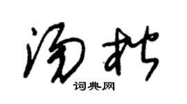 朱锡荣汤楷草书个性签名怎么写