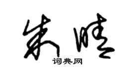 朱锡荣朱晴草书个性签名怎么写