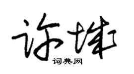 朱锡荣许城草书个性签名怎么写