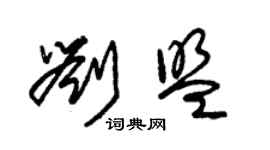 朱锡荣刘盟草书个性签名怎么写