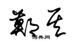 朱锡荣郑其草书个性签名怎么写