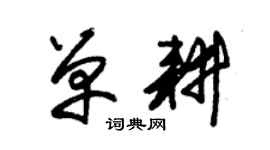 朱锡荣单耕草书个性签名怎么写