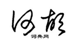 朱锡荣何胡草书个性签名怎么写