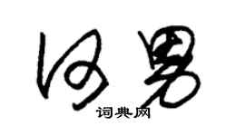 朱锡荣何男草书个性签名怎么写