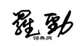 朱锡荣罗劲草书个性签名怎么写