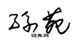 朱锡荣孙苑草书个性签名怎么写