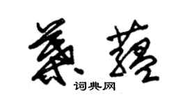 朱锡荣叶蕴草书个性签名怎么写