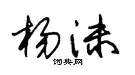 朱锡荣杨沫草书个性签名怎么写