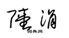 朱锡荣陆涓草书个性签名怎么写